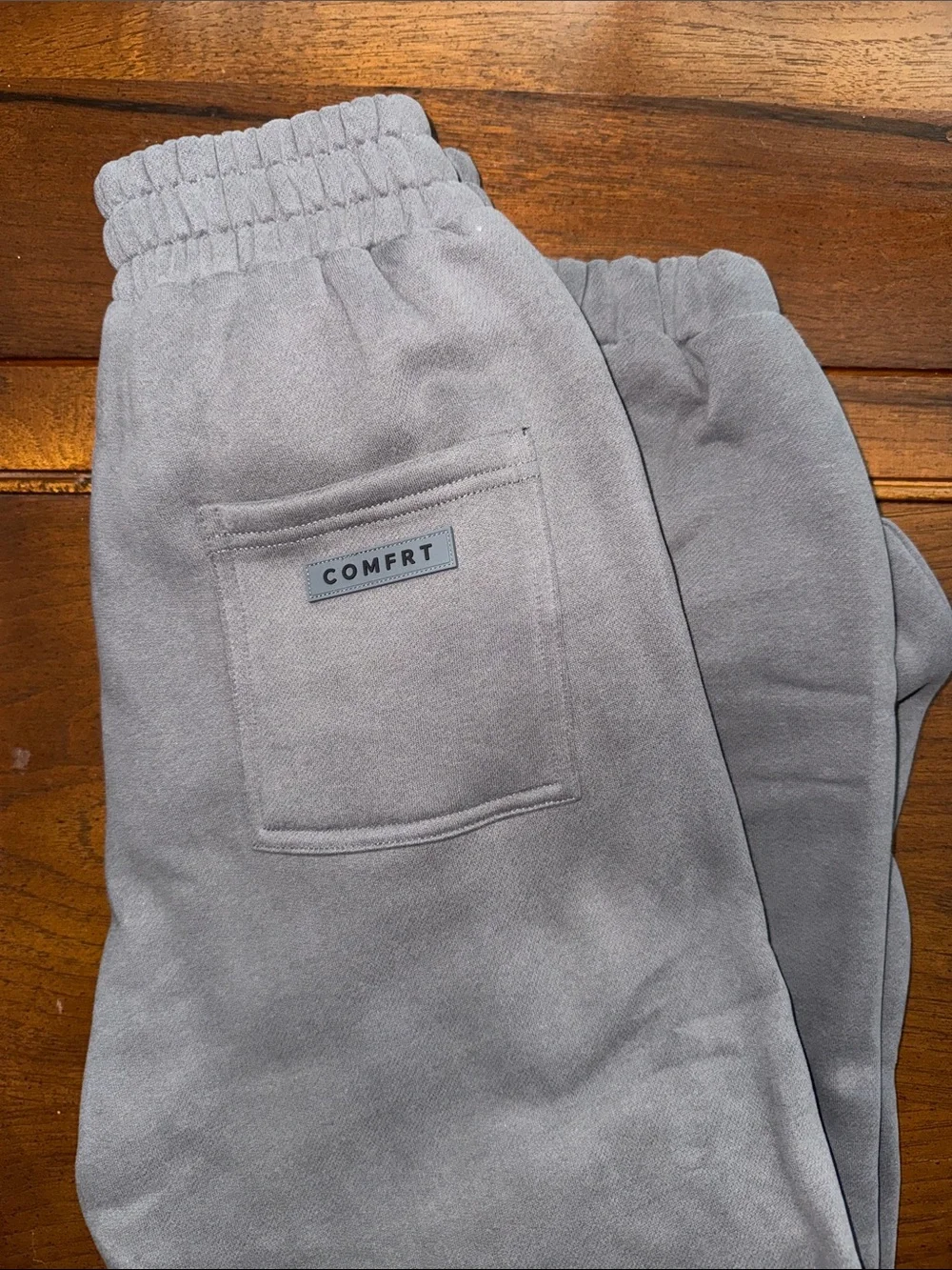 Comfrt Gray Fleece Joggers – Soft Everyday Sweatpants - Picture 3 of 4